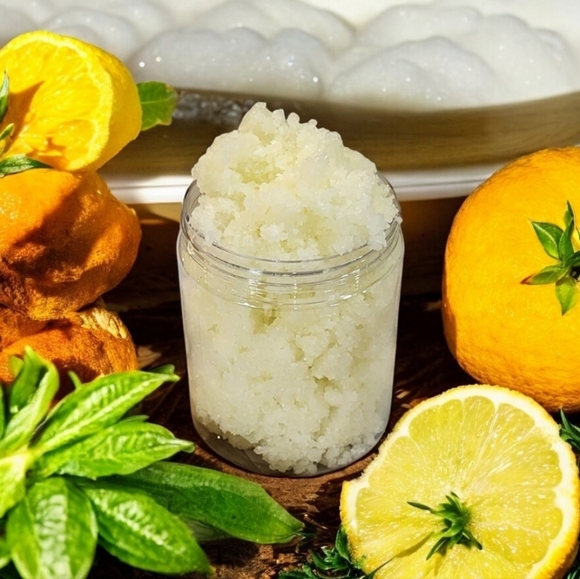 Rosemary Citrus Ginger Ginseng CELLULITE Exfoliation Retaliation Scrub - Picture 3 of 5